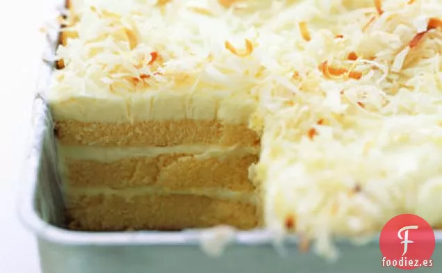 Pastel de Refrigerador de Coco Tostado