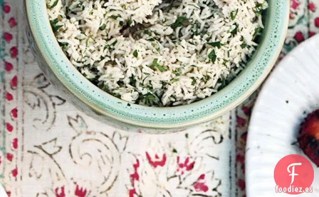 Arroz Basmati con Cebollas Dulces y Hierbas de Verano