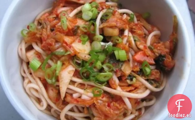 Cena de Esta noche: Fideos Fríos de Sésamo con Kimchi