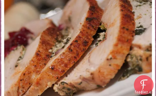 Pechuga de Pavo Rellena de Ricota de Espinacas {con Granada}