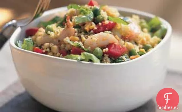 Ensalada de Camarones y Cuscús con Sésamo