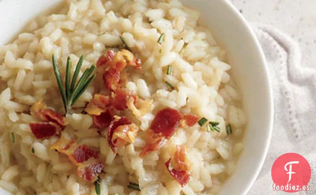 Risotto de Panceta con Aceite de Trufa