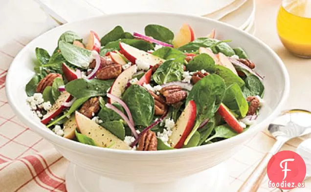 Ensalada De Espinacas Y Manzana Con Vinagreta De Sidra De Arce
