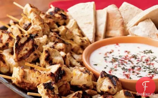 Brochetas De Pollo Marinadas Con Azafrán (Kesari Malai Tikka)