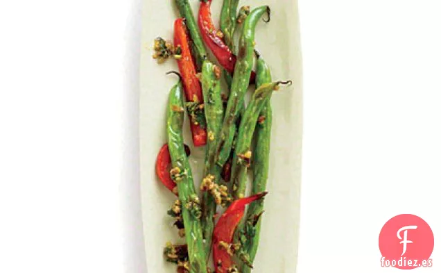 Pimiento Rojo y Pesto de Judías Verdes