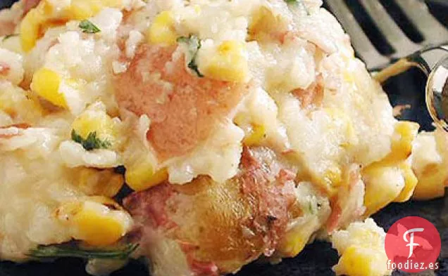 Puré de Papas de Maíz y Mozzarella Ahumada