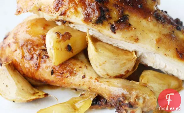 Francés en un instante: 5 Cabezas de Pollo Asado con Ajo