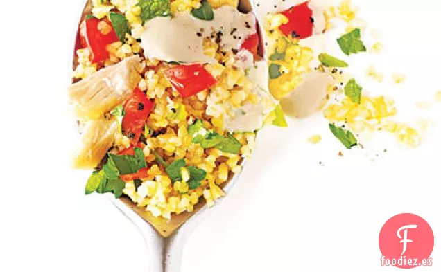 Tabulé de Pollo con Chorrito de Tahini