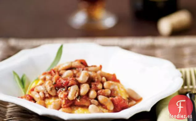 Polenta con Frijoles Estofados con Tomate