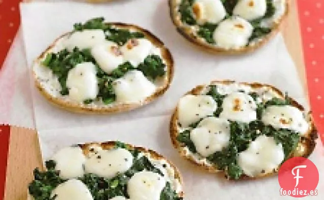 Mini Pizzas de espinacas y queso