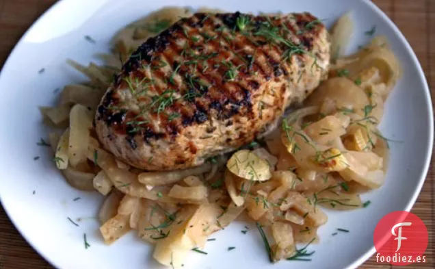Cena de Esta Noche: Chuletas de Cerdo con Hinojo Estofado con Vermú