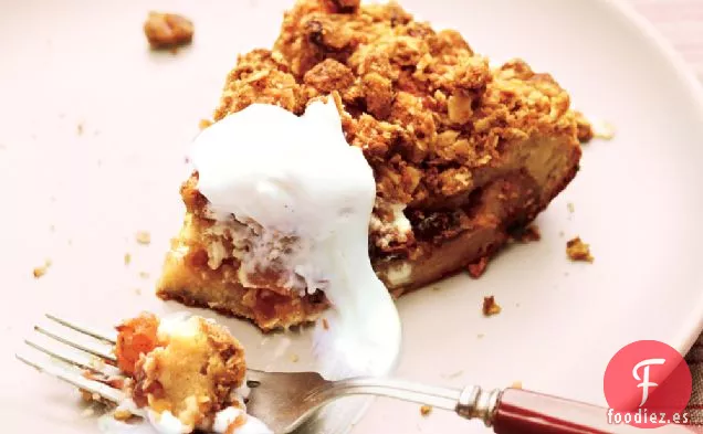 Cazuela de Tostadas Francesas con Tapa de Streusel y Compota de Frutas