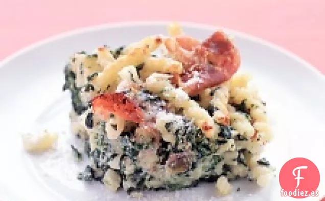 Pasta Al Horno Con Espinacas, Ricotta Y Jamón