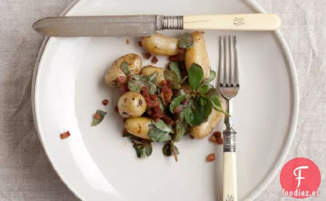 Ensalada De Patata Caliente Con Verdolaga Y Panceta