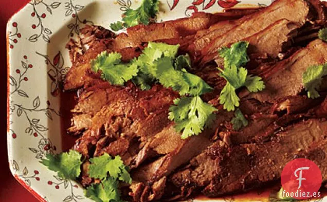 Pecho Estofado con Cerveza y Glaseado de Miel y Lima