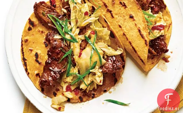 Tacos de Carne de Res al Estilo Coreano