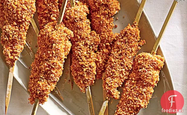 Brochetas de Dedo de Pollo Panko-Pecan
