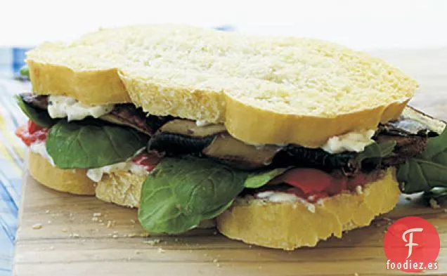 Sándwiches de Hongos Portobello Asados con Mayonesa de Parmesano