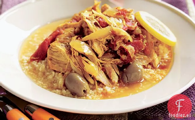 Estofado de Pollo con Aceitunas Verdes
