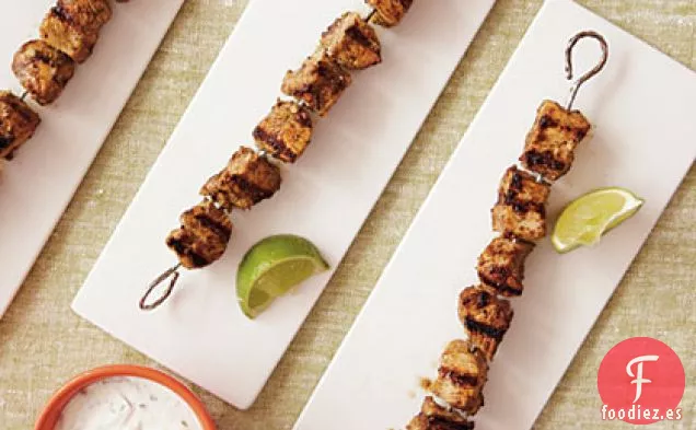 Kebabs de Pollo con Especias Caribeñas