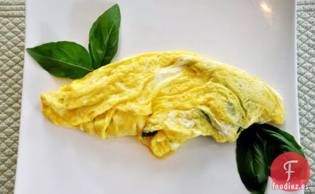 Tortilla de Albahaca con Queso de Cabra
