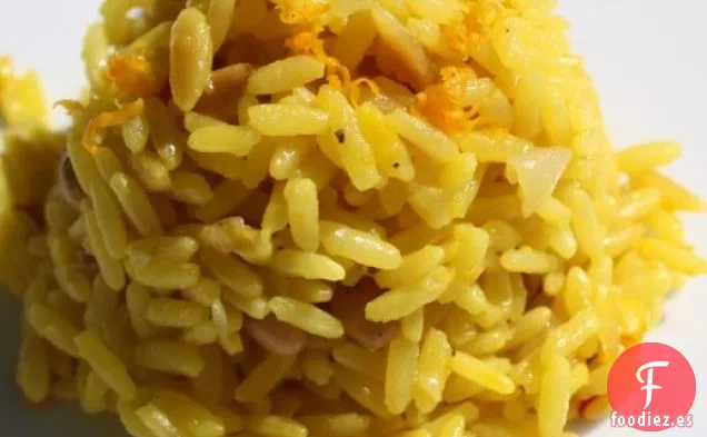 El Ingrediente Secreto (Azafrán): Arroz Pilaf de Azafrán y Naranja con Orzo y Piñones