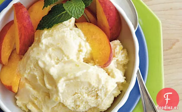Helado de Melocotón sin Cocinar