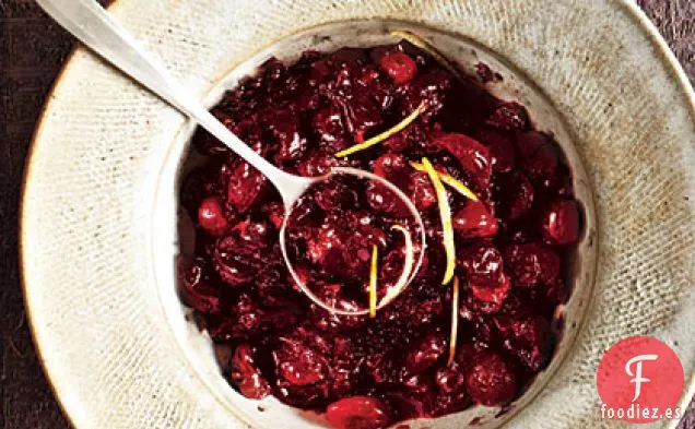 Salsa de Arándanos con Cassis y Cerezas Secas