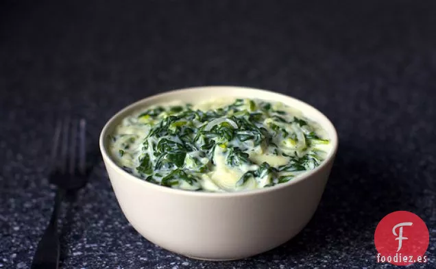 Acelgas A La Crema Y Cebolletas