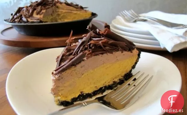Pastel de Mousse de Calabaza y Chocolate sin Hornear