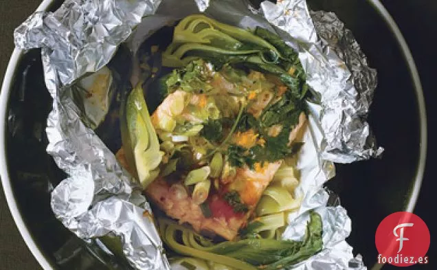 Salmón con Hoisin, Naranja y Col China