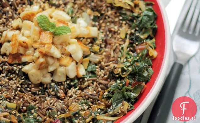 Arroz Salvaje, Acelgas Y Queso Halloumi