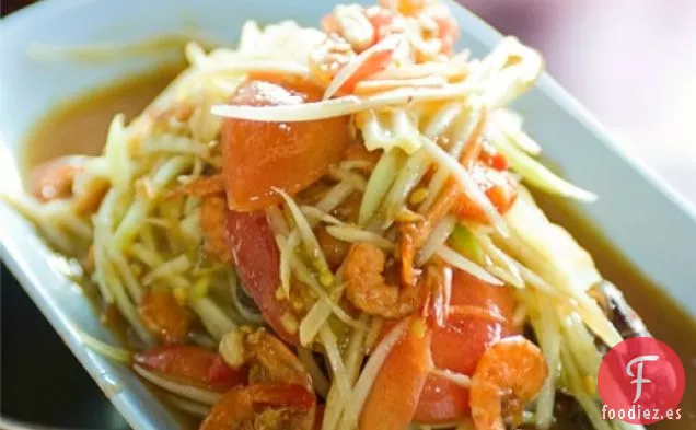 Ensalada de Papaya Verde de Bangkok Street Food