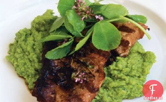 Filetes de Cordero con Guisantes y Menta
