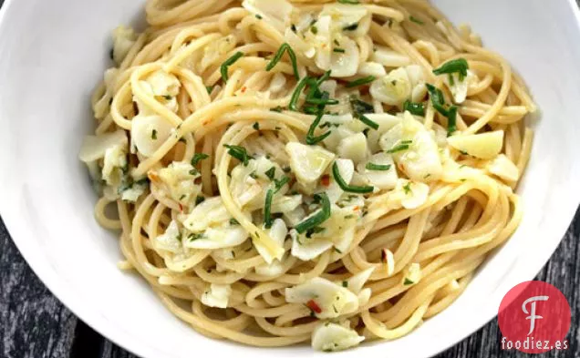 Espaguetis de Alice Waters con Ajo Verde