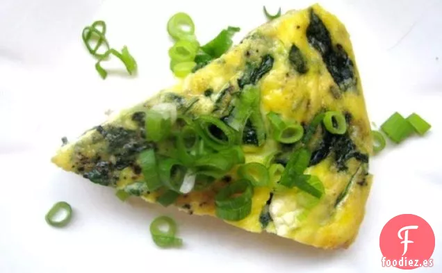 Espinacas y Frittata de Queso Feta