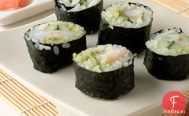 Sushi de Aguacate y Camarones