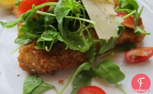 Milanesa de Ternera con Ensalada de Rúcula