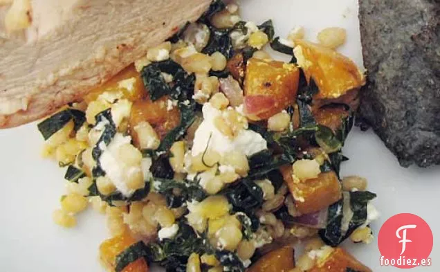 Ensalada De Remolacha Dorada Y Cebada Con Acelgas Arcoíris