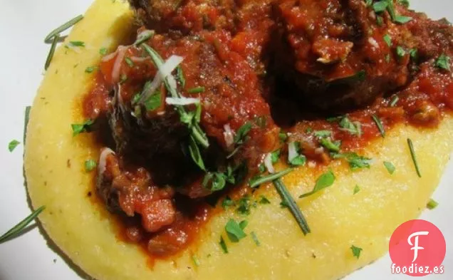 Albóndigas de Pavo y Porcini con Romero y Polenta