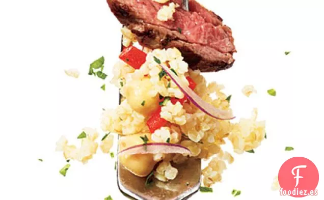 Bulgur con Carne y Garbanzos