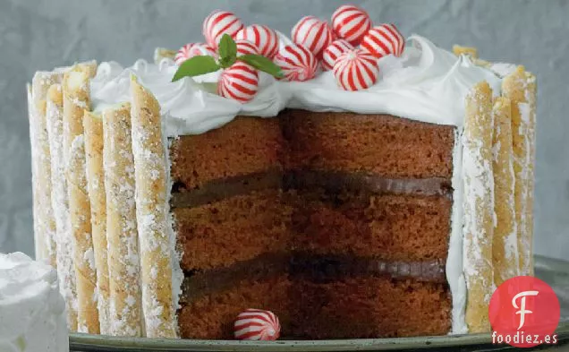 Pastel de Chocolate Caliente con Menta