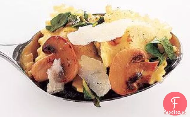 Receta De Ravioles Con Champiñones Y Acelgas