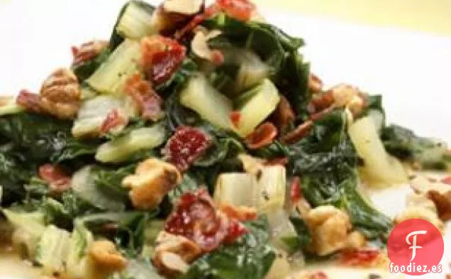 Acelgas Con Chalotes, Panceta y Nueces