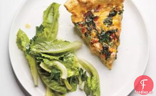 Quiche De Acelgas Y Queso Cheddar Receta