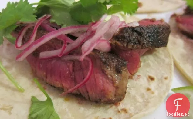 Lomo de Ternera y Tacos de Cebolla en Escabeche
