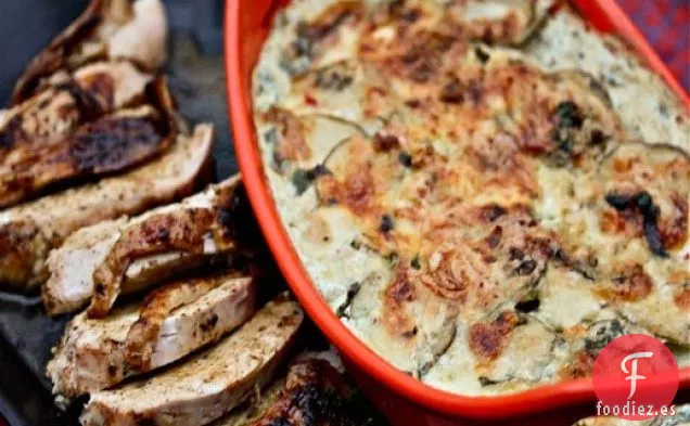 Pechuga De Pavo Frotada Con Ancho Y Patata Cilantro-Habanero Gratinada