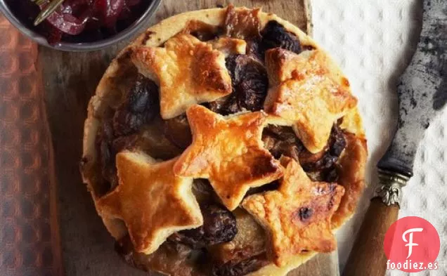 Vol-au-Vent Relleno de Apio Cremoso y Setas Silvestres de ' Invierno Casero
