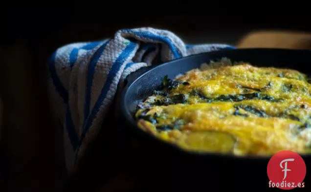 a: frittata de patata y acelgas