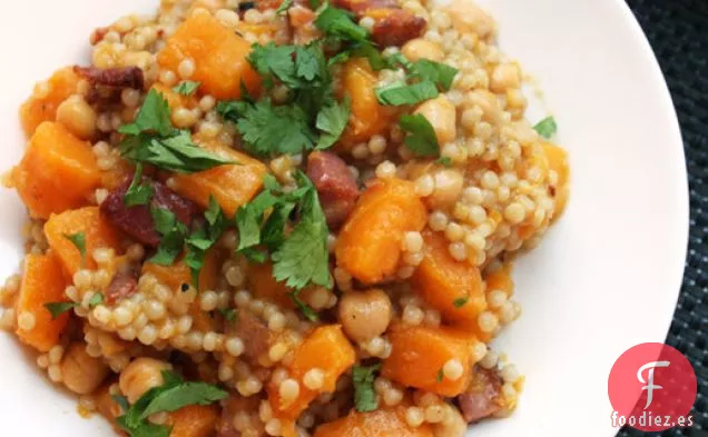 Cuscús con Panceta Crujiente y Calabaza